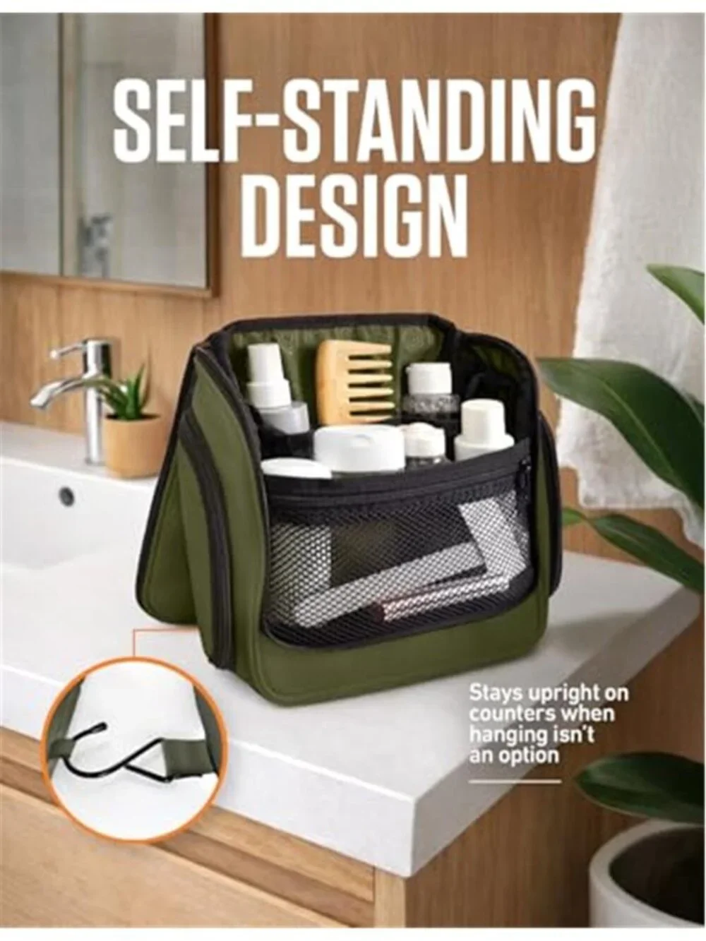 Hanging Toiletry Travel Bag TSA Clear Pouch Water Resistant Dopp Kit Organizer